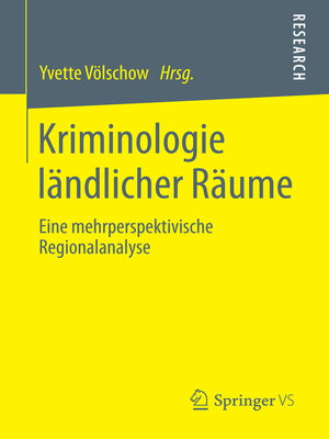 cover image of Kriminologie ländlicher Räume